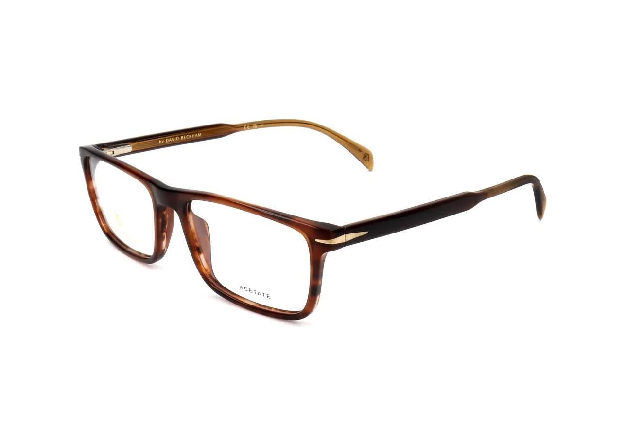 David Beckham DB1135 Eyeglasses - BROWN HORN - view 3